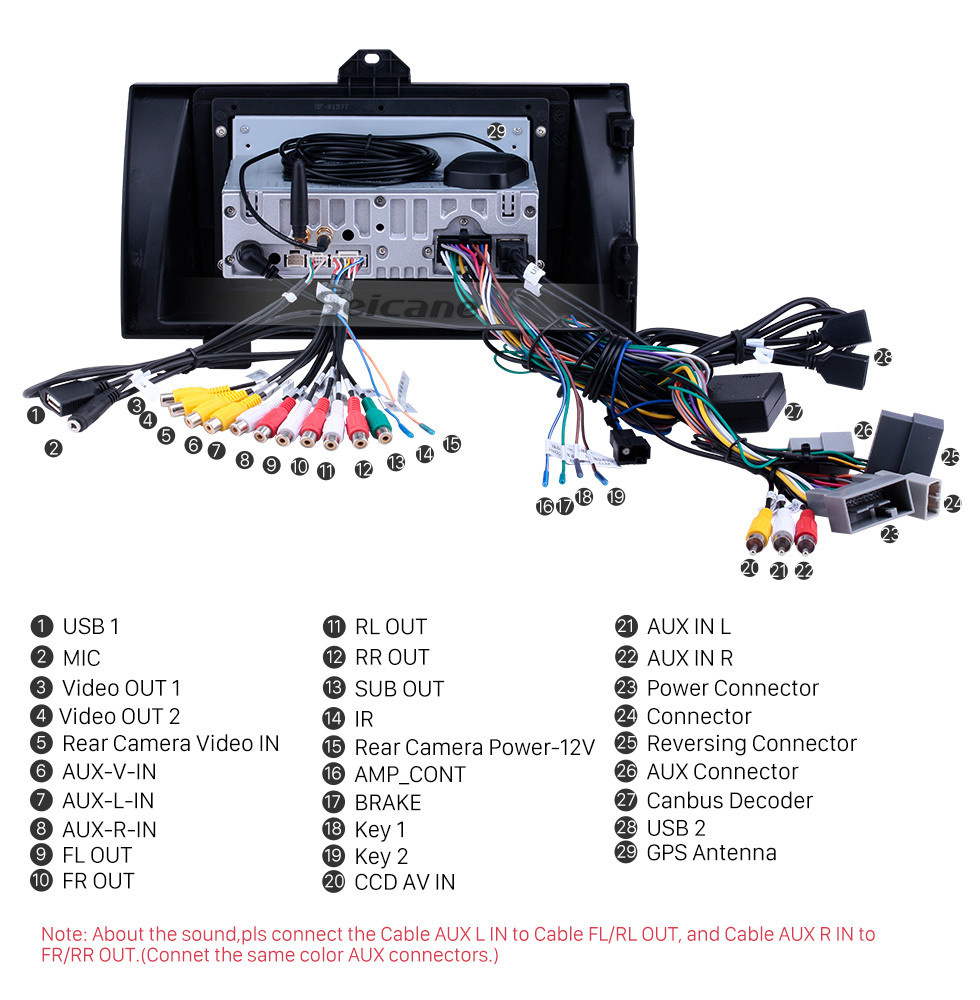 Seicane 2012-2015 Honda Elysion Android 11.0 Radio de navigation GPS 9 pouces Bluetooth HD à écran tactile Soutien Carplay Caméra de recul TPMS