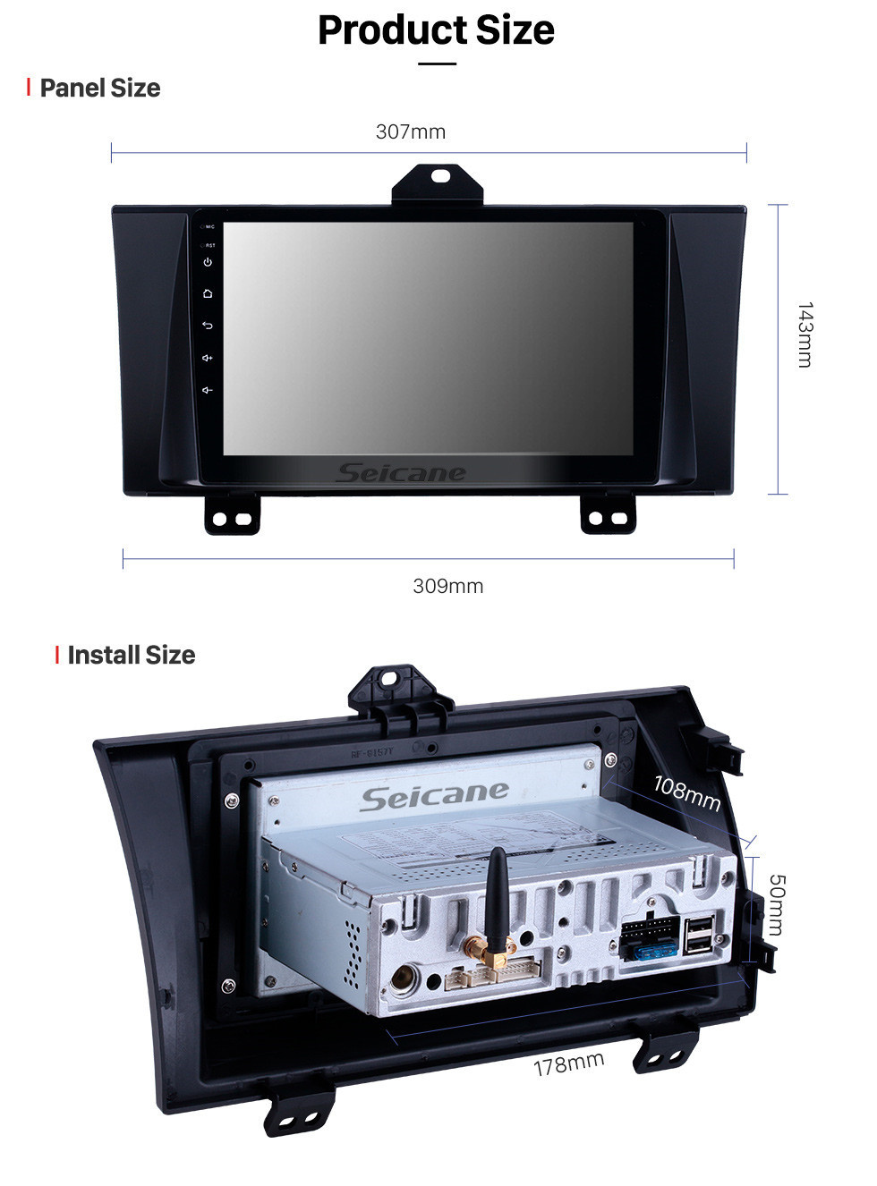 Seicane 2012-2015 Honda Elysion Android 11.0 9-дюймовый GPS-навигация Радио Bluetooth HD Сенсорный экран Поддержка Carplay Резервная камера TPMS