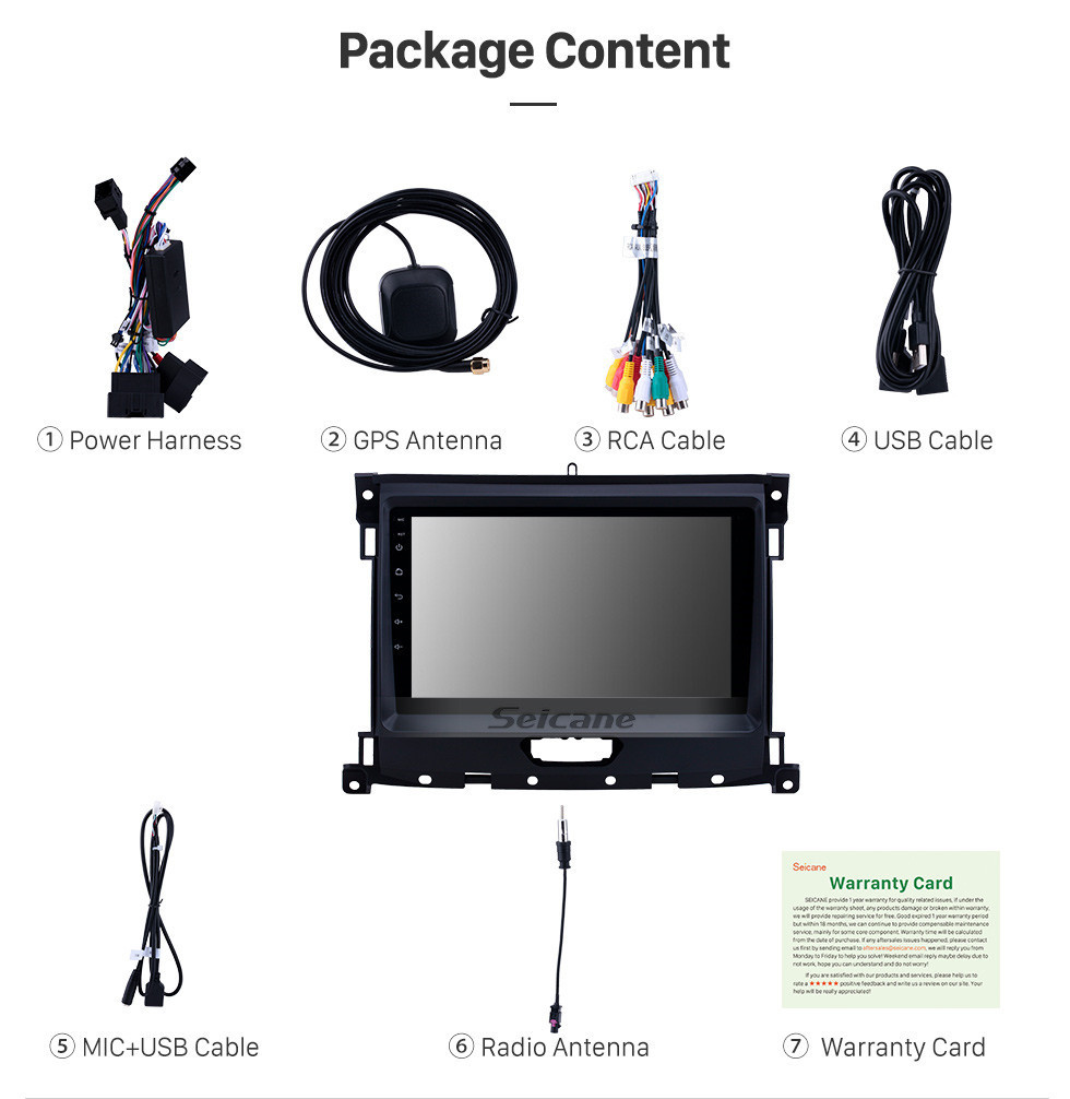 Seicane OEM 9 inch Android 12.0 Radio for 2018 Ford Ranger Bluetooth HD Touchscreen GPS Navigation Music AUX Carplay support TPMS Seicane OEM 9 inch Android 12.0 Radio for 2018 Ford Ranger Bluetooth HD Touchscreen GPS Navigation Music AUX Carplay support TPMS