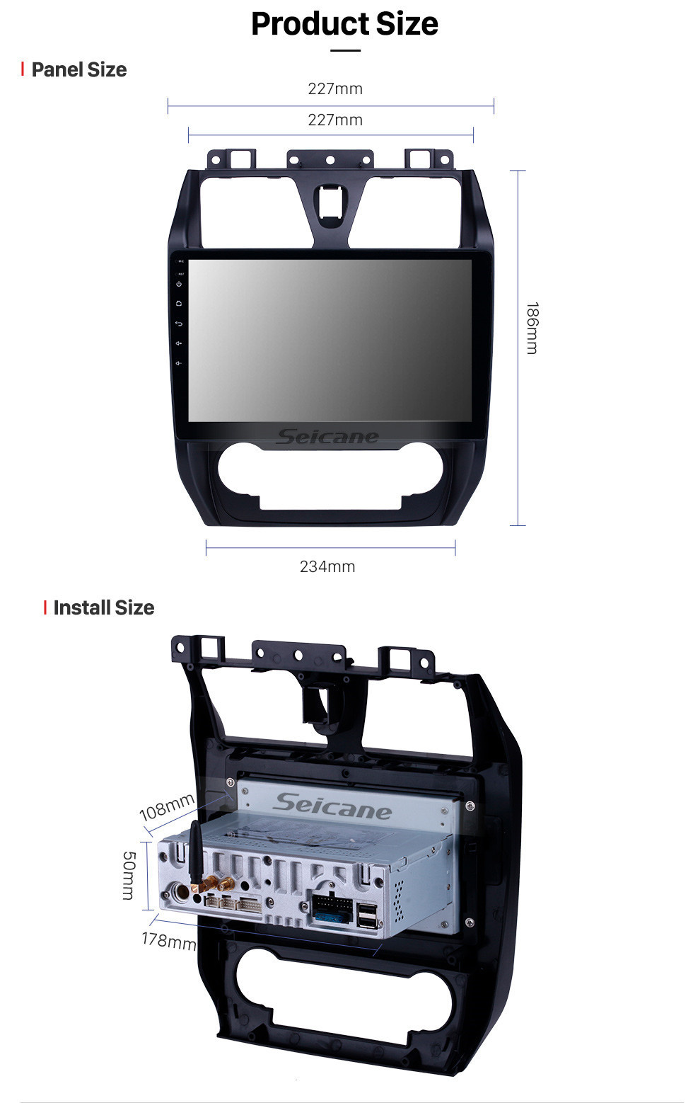 Seicane 10,1-дюймовый Android 11.0 GPS-навигация Радио для 2012-2013 Geely Emgrand EC7 с сенсорным экраном HD Carplay AUX Поддержка Bluetooth 1080P