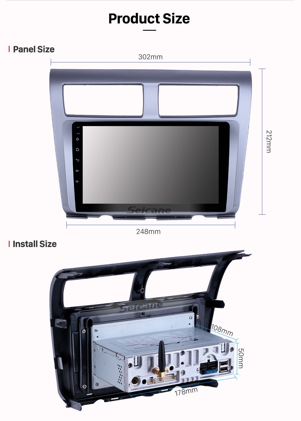 Seicane Android 11.0 Rádio de navegação GPS de 9 polegadas para 2012-2014 Proton Myvi com HD Touchscreen Carplay Suporte para espelho Bluetooth Link TV digital