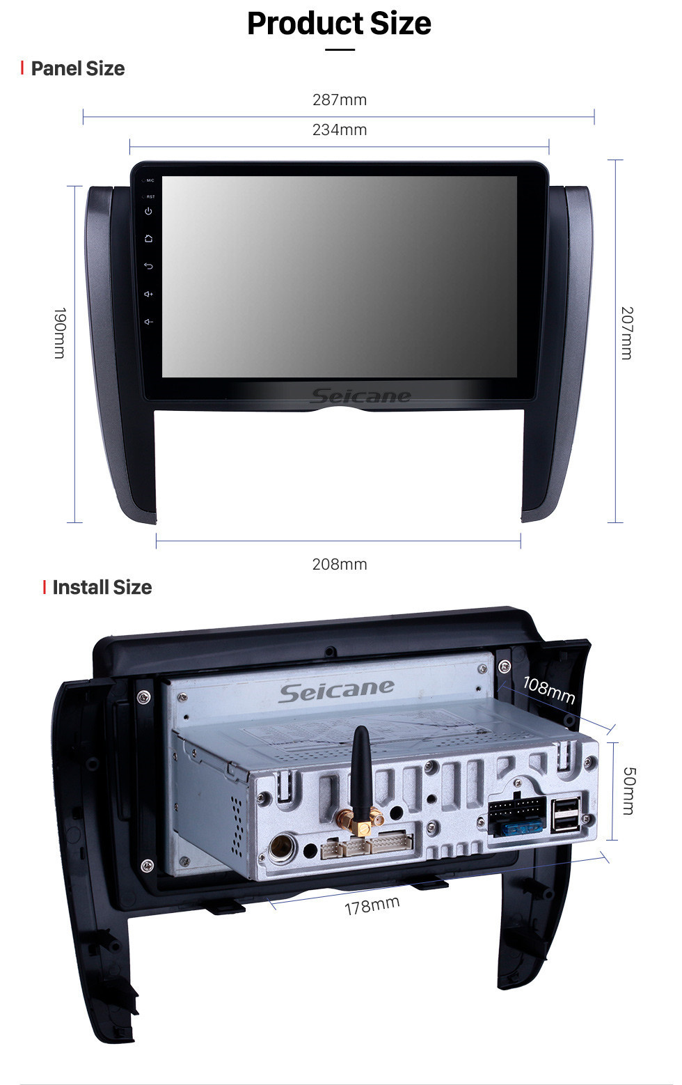 Seicane OEM 9 polegadas Android 11.0 Radio para 2007-2015 Toyota Allion Bluetooth HD Touchscreen Navegação GPS suporte Carplay TPMS