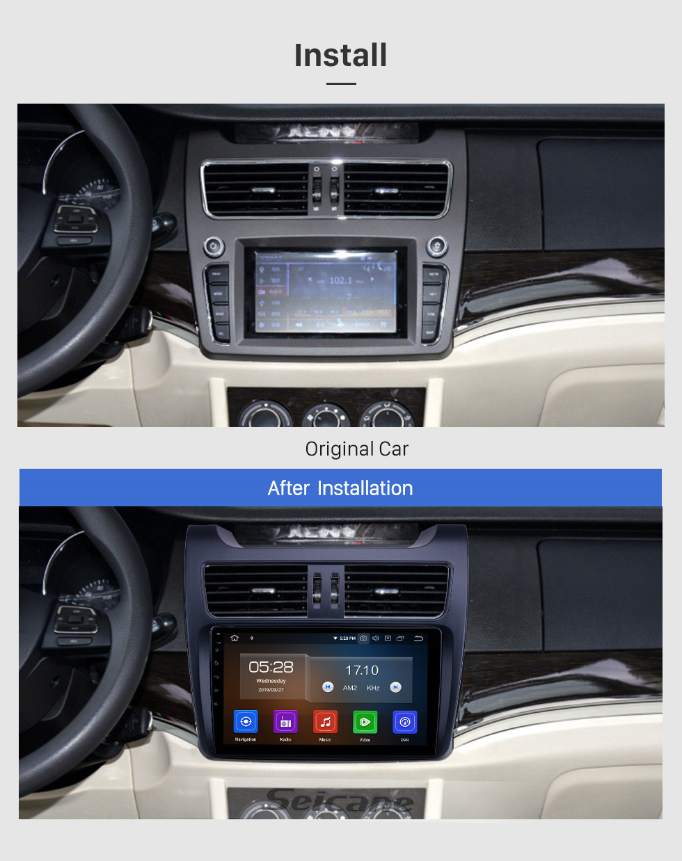 Seicane 10,1 Zoll Android 11.0 Radio für 2018 SQJ Spica mit WIFI Bluetooth HD Touchscreen GPS-Navigation Carplay-Unterstützung TPMS DAB +