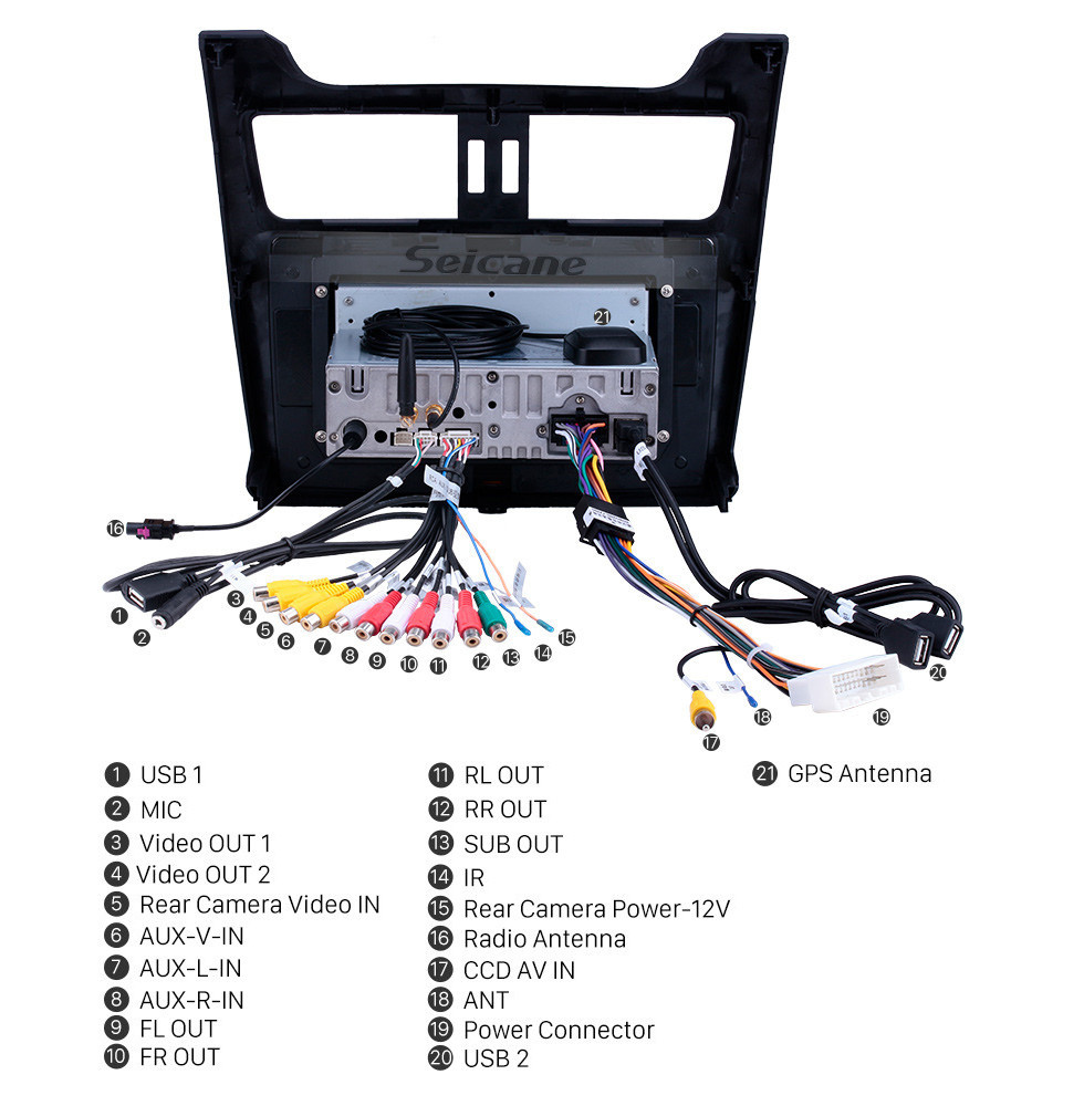 Seicane Radio Android 11.0 de 10.1 pulgadas para 2018 SQJ Spica con WIFI Bluetooth HD Pantalla táctil Navegación GPS Carplay support TPMS DAB +