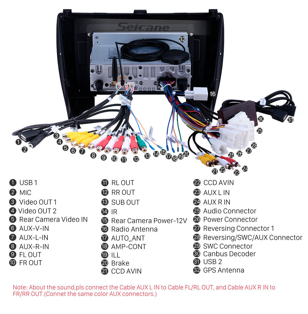 Seicane 10,1 pouces Android 11.0 Radio pour 2015 Toyota Camry version Version américaine） Bluetooth HD Écran tactile Navigation GPS Prise en charge Carplay TPMS DAB +