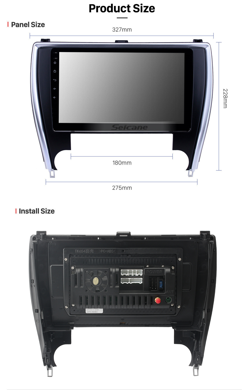 Seicane Rádio Android 11.0 de 10,1 polegadas para 2015 Toyota Camry (versão América) Bluetooth HD Touchscreen Navegação GPS Suporte Carplay TPMS DAB +