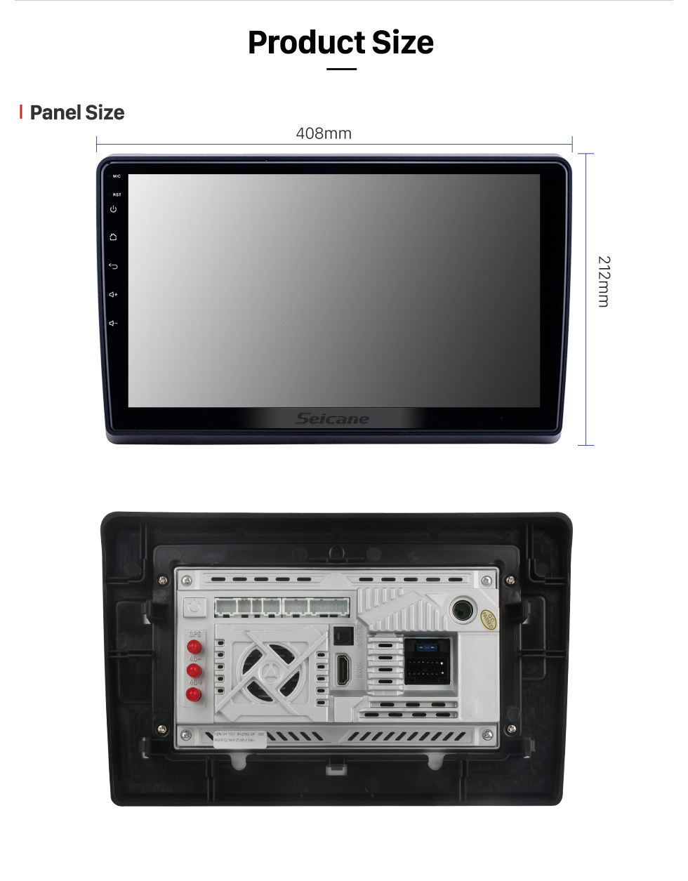 Seicane Radio Android 11.0 de 10.1 pulgadas para 2009-2019 Ford New Transit Bluetooth WIFI HD Pantalla táctil Navegación GPS Carplay Soporte USB TPMS DAB +