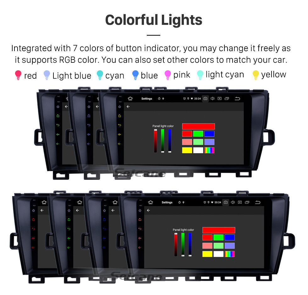 Seicane Pantalla táctil HD para Toyota Prius RHD 2009-2013 Android 11.0 Navegación GPS de 9 pulgadas Radio Bluetooth WIFI Carplay compatible con android auto