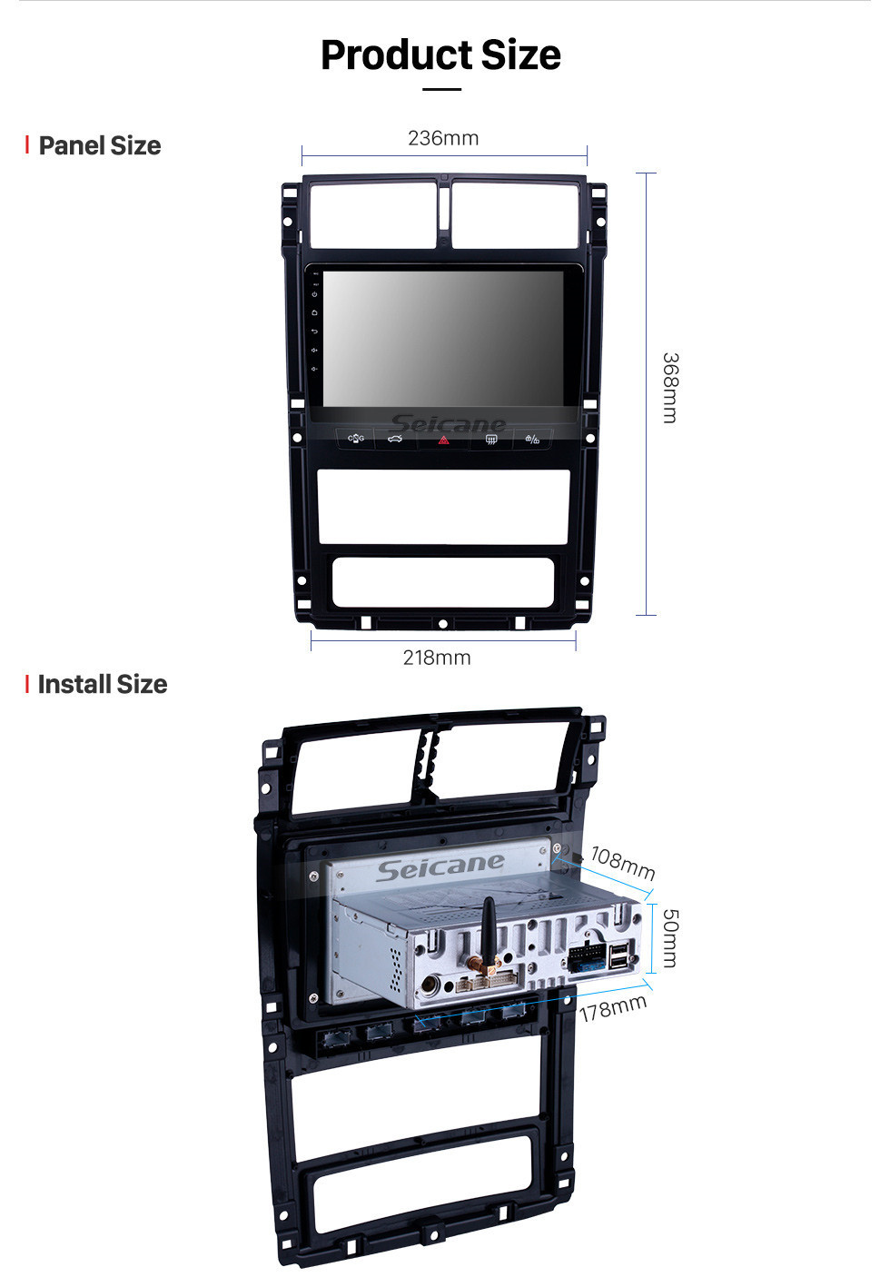 Seicane Pantalla táctil HD Peugeot 405 Android 11.0 9 pulgadas Navegación GPS Radio Bluetooth USB WIFI Carplay compatible con DAB + TPMS Cámara de visión trasera