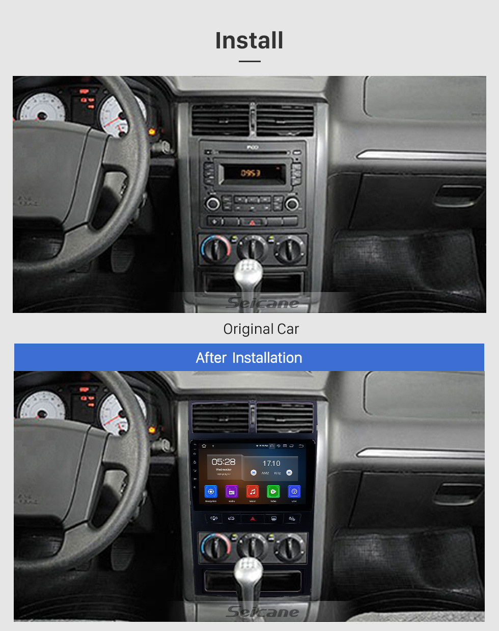 Seicane Pantalla táctil HD Peugeot 405 Android 11.0 9 pulgadas Navegación GPS Radio Bluetooth USB WIFI Carplay compatible con DAB + TPMS Cámara de visión trasera