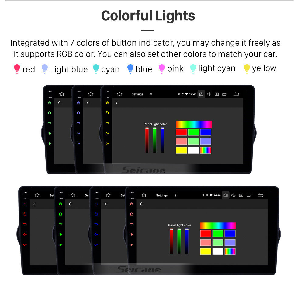 Seicane 9 pulgadas de Android 11.0 Radio de navegación GPS para 2015-2018 Fiat EGEA con pantalla táctil HD Compatible con Bluetooth de Carplay AUX 1080P