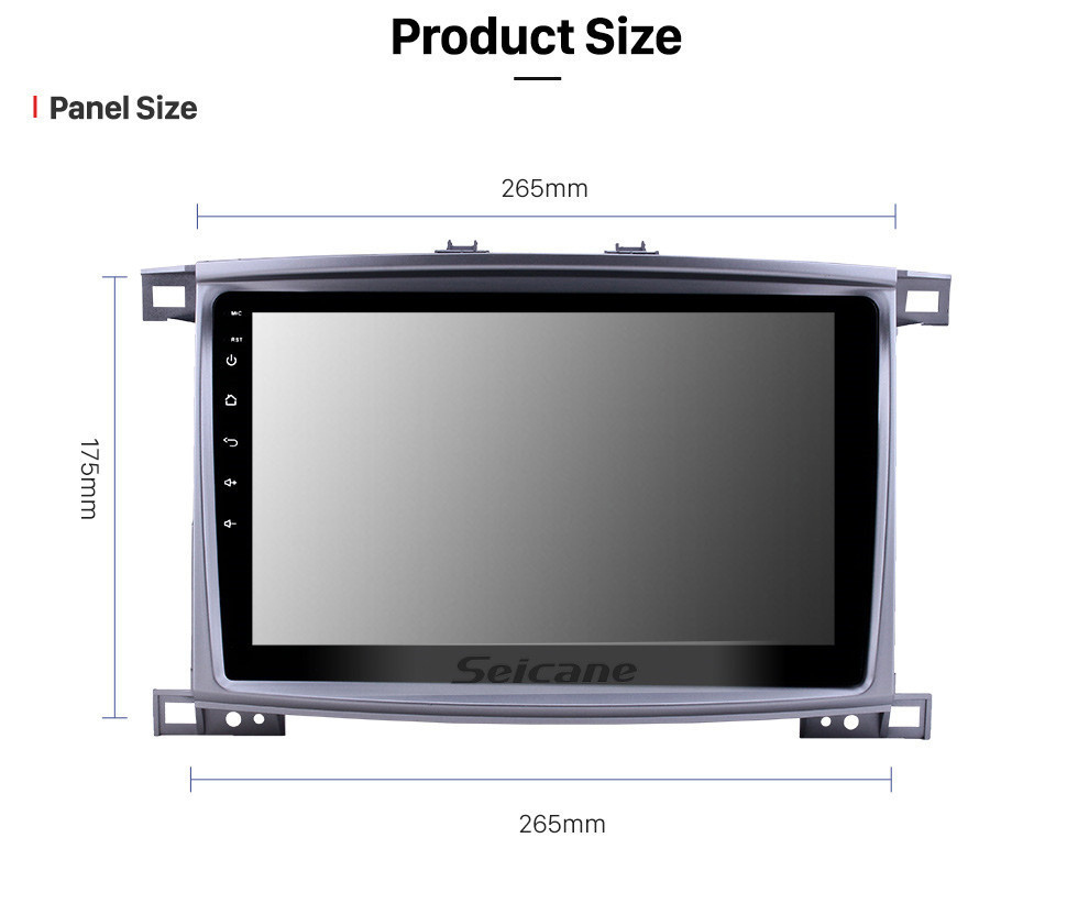 Seicane 10.1 inch 2003-2008 Toyota Land Cruiser 100 Auto A/C Android 12.0 GPS Navigation Radio Bluetooth HD Touchscreen AUX Carplay support Mirror Link