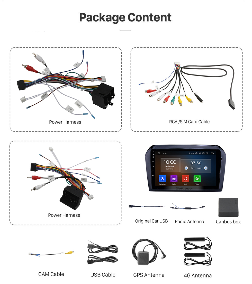 Seicane 2013-2017 VW Volkswagen Jetta Android 11.0 9 inch GPS Navigation Radio Bluetooth HD Touchscreen USB Carplay support Digital TV