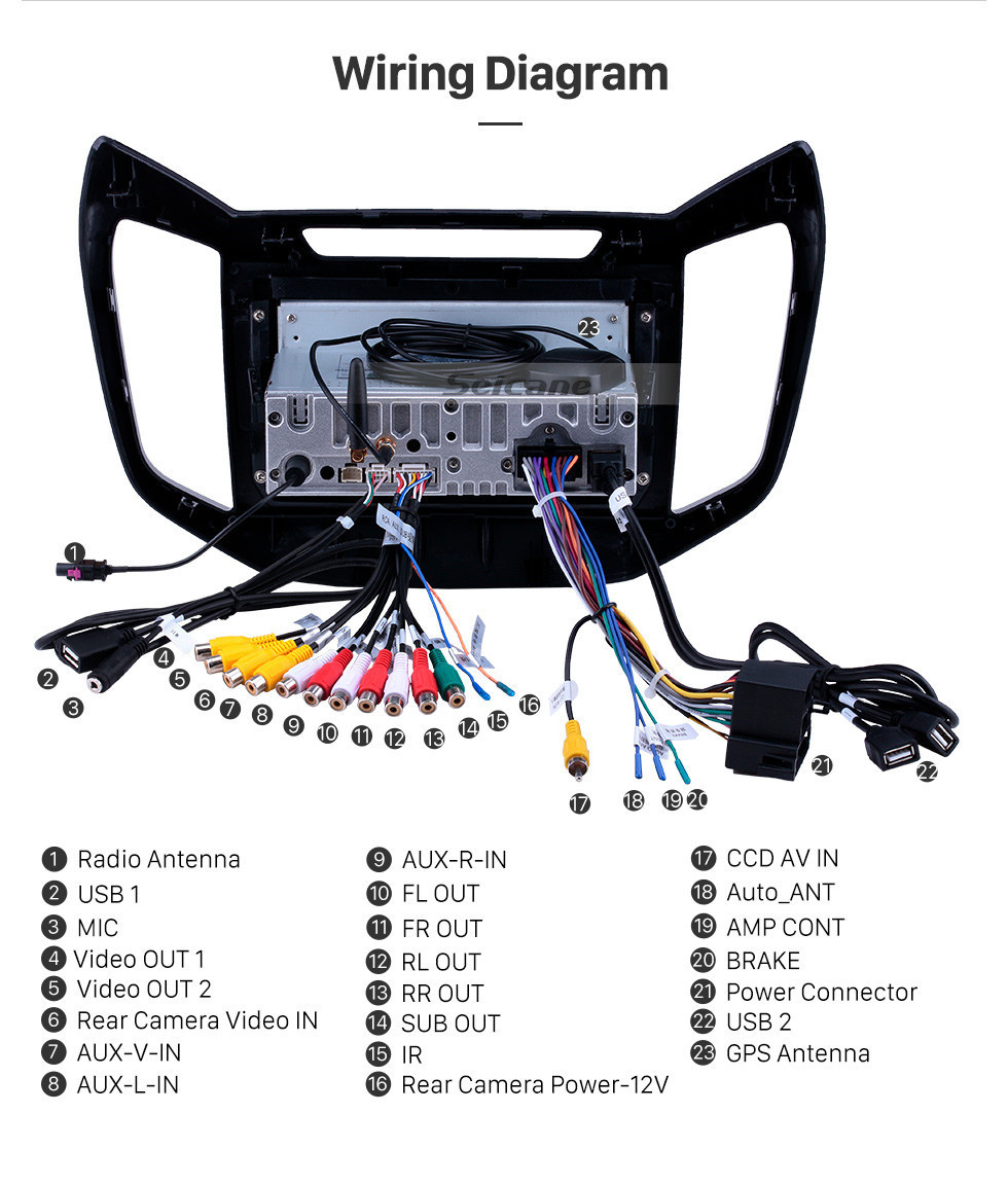 Seicane OEM 9 pulgadas Android 11.0 Radio para 2017 Changan EADO Bluetooth HD con pantalla táctil Navegación GPS soporte Carplay cámara de vista trasera TPMS