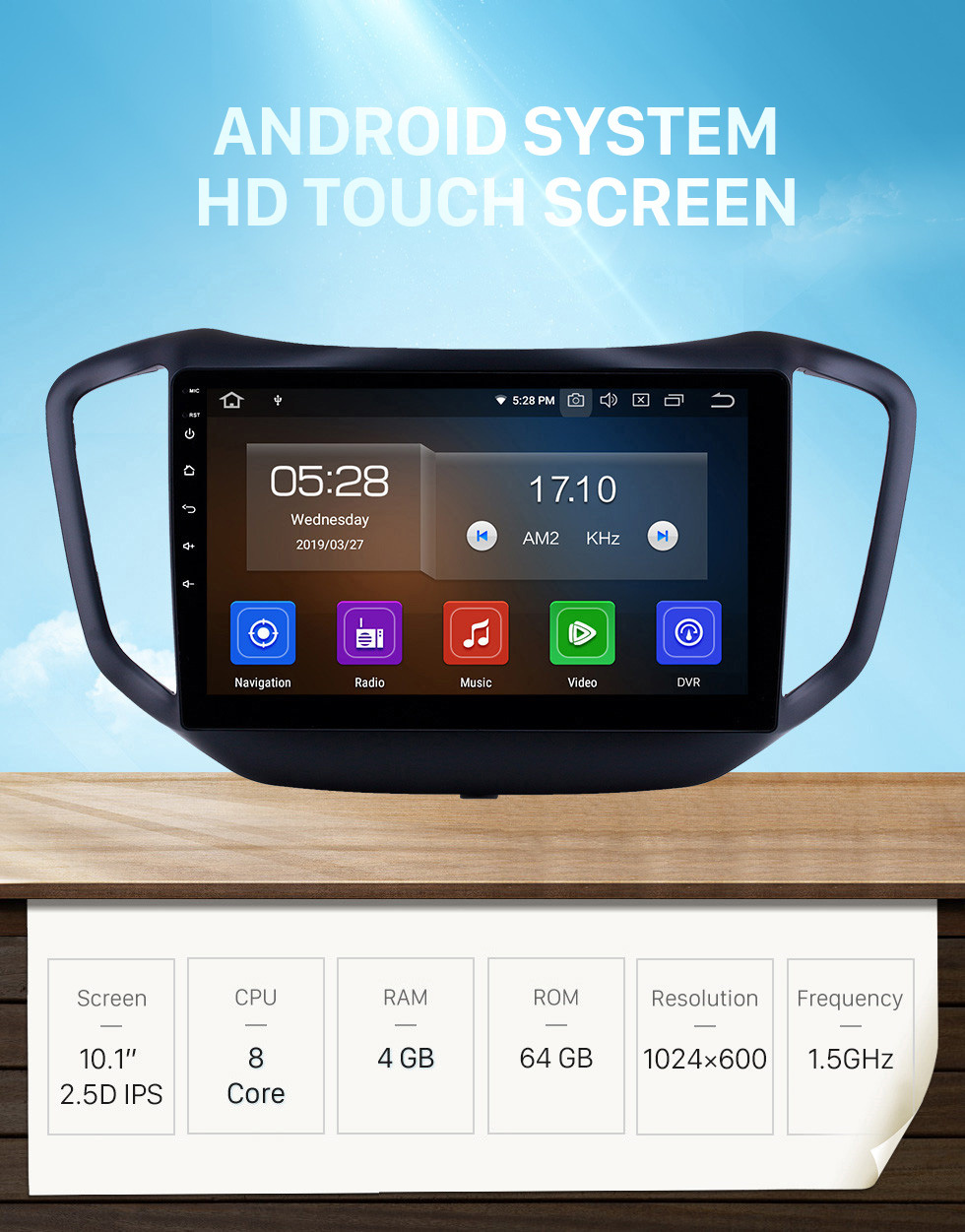 Seicane 10.1 inch HD Touchscreen 2014-2017 Chery Tiggo 5 Android 13.0 GPS Navigation Radio Bluetooth WIFI Carplay support TPMS OBD2