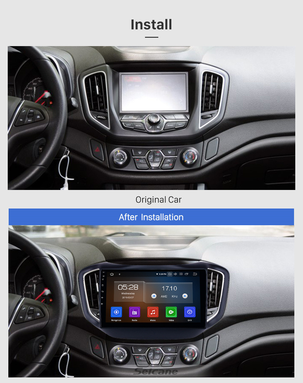 Seicane 10.1 polegada HD Touchscreen 2014-2017 Chery Tiggo 5 Android 13.0 Navegação GPS Rádio Bluetooth WIFI Carplay suporte TPMS OBD2