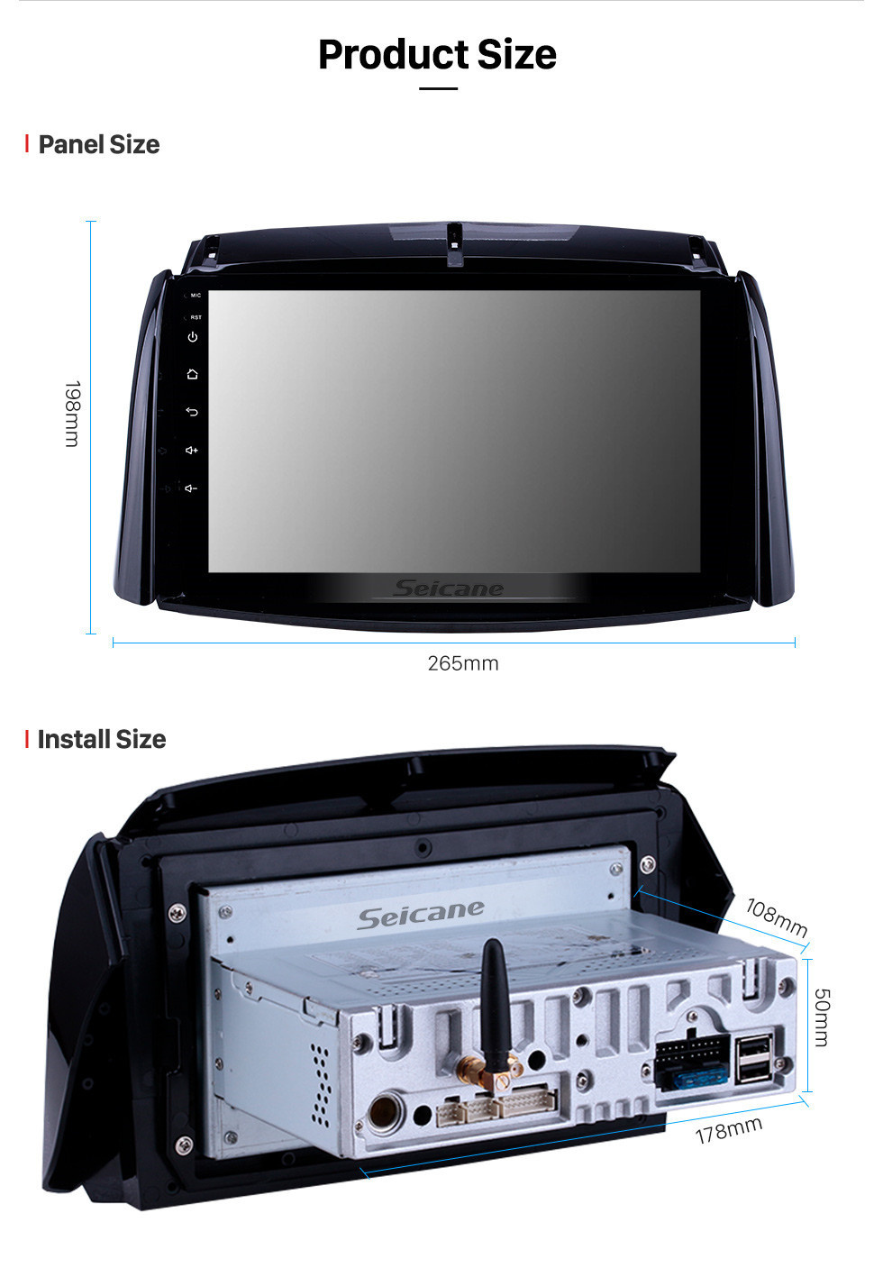 Seicane 2009-2016 Renault Koleos Android 11.0 9 pulgadas Navegación GPS Radio Bluetooth HD Pantalla táctil WIFI USB Admite Carplay TV digital