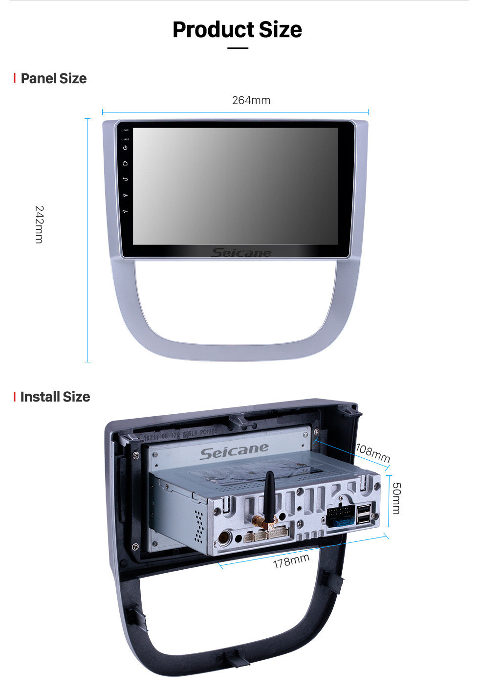 Seicane HD Touchscreen 2005-2012 Buick FirstLand GL8 Android 11.0 9 inch GPS Navigation Radio Bluetooth USB Carplay support DAB+ TPMS