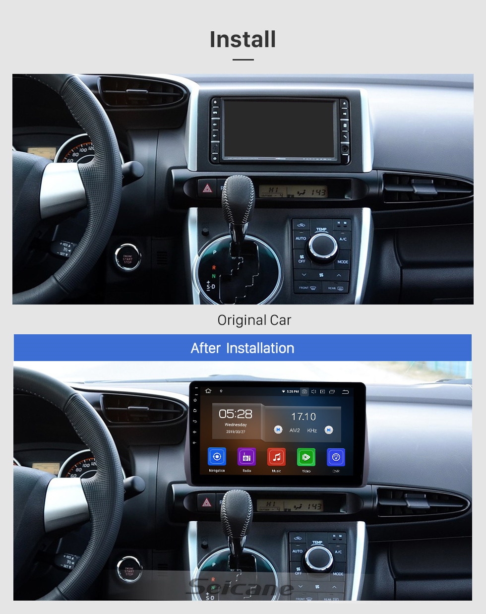 Seicane 10,1 Zoll Android 13.0 Radio für 2009-2012 Toyota Wish Bluetooth HD Touchscreen GPS Navigation Carplay USB unterstützt TPMS DAB+ Seicane 10,1 Zoll Android 13.0 Radio für 2009-2012 Toyota Wish Bluetooth HD Touchscreen GPS Navigation Carplay USB unterstützt TPMS DAB+