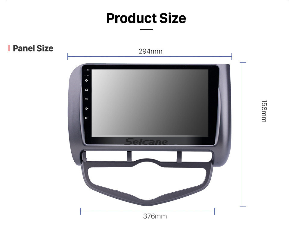 Seicane 9 Zoll Android 11.0 GPS Navigationsradio für 2006 Honda Jazz City Auto Wechselstrom LHD mit HD Touchscreen Carplay AUX Bluetooth Unterstützung 1080P