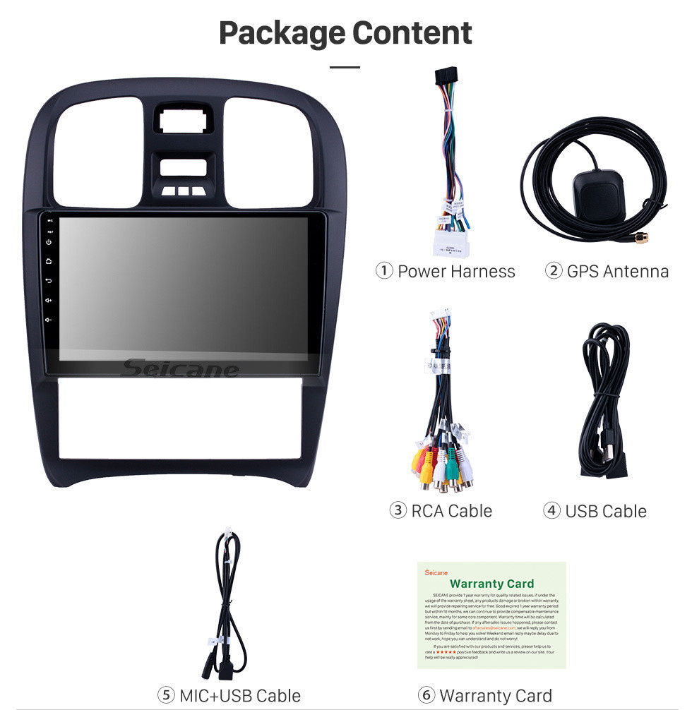 Seicane OEM 9 pulgadas Android 11.0 Radio para 2003-2009 Hyundai Sonata Bluetooth HD con pantalla táctil Navegación GPS Soporte para cámara de vista trasera de Carplay Seicane OEM 9 pulgadas Android 11.0 Radio para 2003-2009 Hyundai Sonata Bluetooth HD con pantalla táctil Navegación GPS Soporte para cámara de vista trasera de Carplay