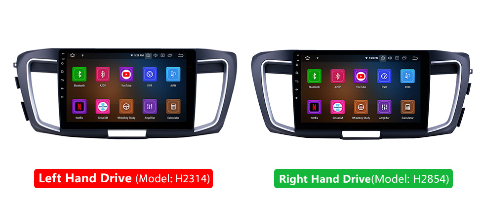 Seicane Rádio Android 13.0 de 10,1 polegadas para 2013 Honda Accord 9 versão baixa Bluetooth Touchscreen Navegação GPS Carplay USB AUX suporte TPMS DAB + SWC