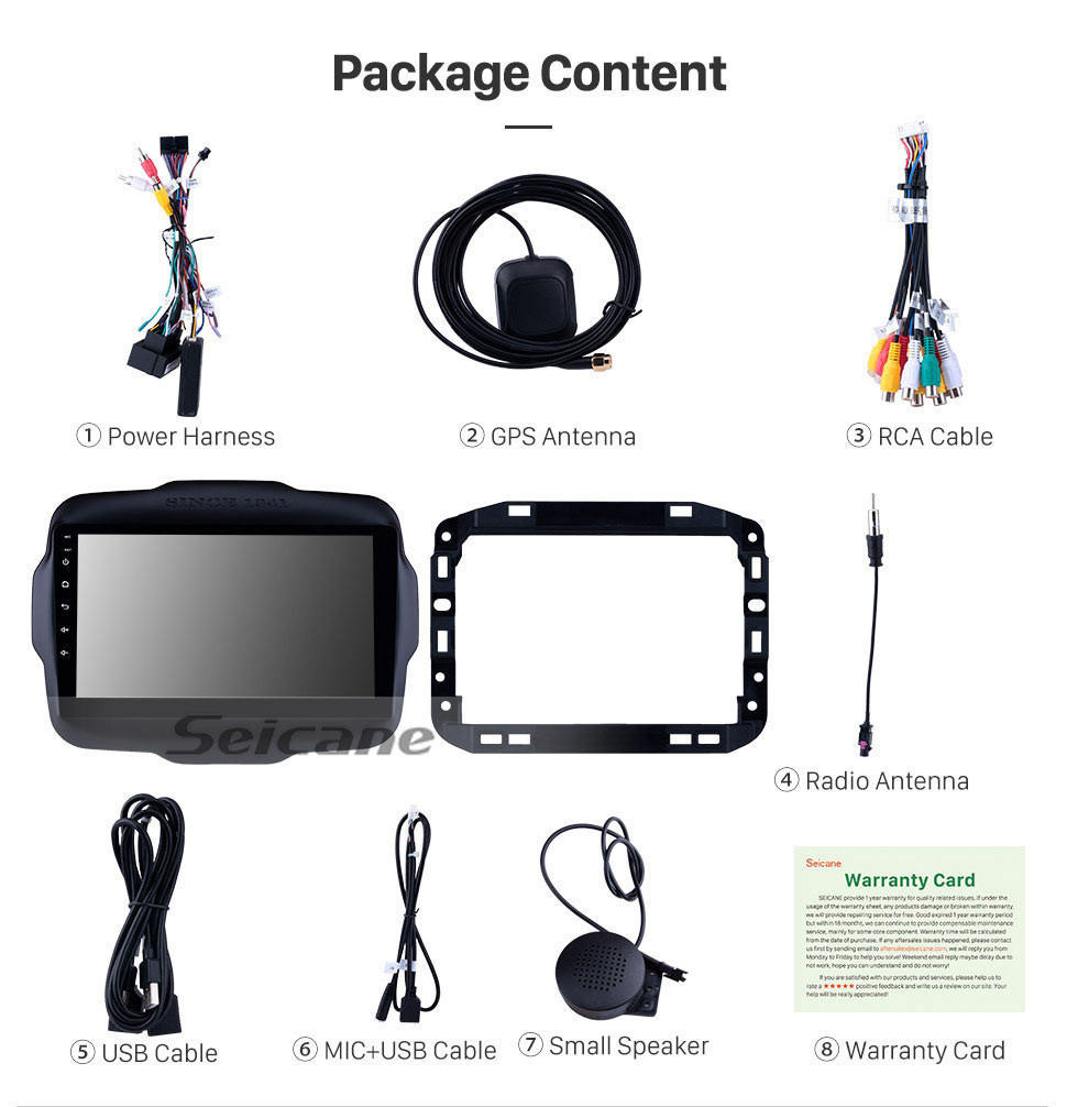 Seicane 9 zoll 2016 Jeep RENEGADE HD Touchscreen Android 11.0 Radio GPS-Navigationssystem Unterstützung 3G Wlan Bluetooth Lenkradsteuerung DVR AUX OBD2 Rückfahrkamera Seicane 9 zoll 2016 Jeep RENEGADE HD Touchscreen Android 11.0 Radio GPS-Navigationssystem Unterstützung 3G Wlan Bluetooth Lenkradsteuerung DVR AUX OBD2 Rückfahrkamera
