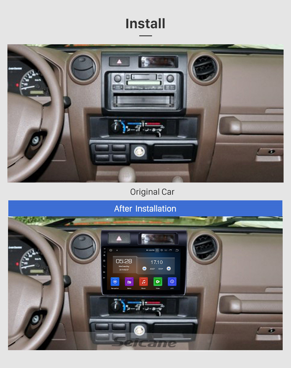 Seicane HD Touchscreen 2015 Toyota Land Cruiser/LC79 Android 13.0 9 inch GPS Navigation Radio Bluetooth USB Carplay WIFI AUX support Steering Wheel Control Seicane HD Touchscreen 2015 Toyota Land Cruiser/LC79 Android 13.0 9 inch GPS Navigation Radio Bluetooth USB Carplay WIFI AUX support Steering Wheel Control