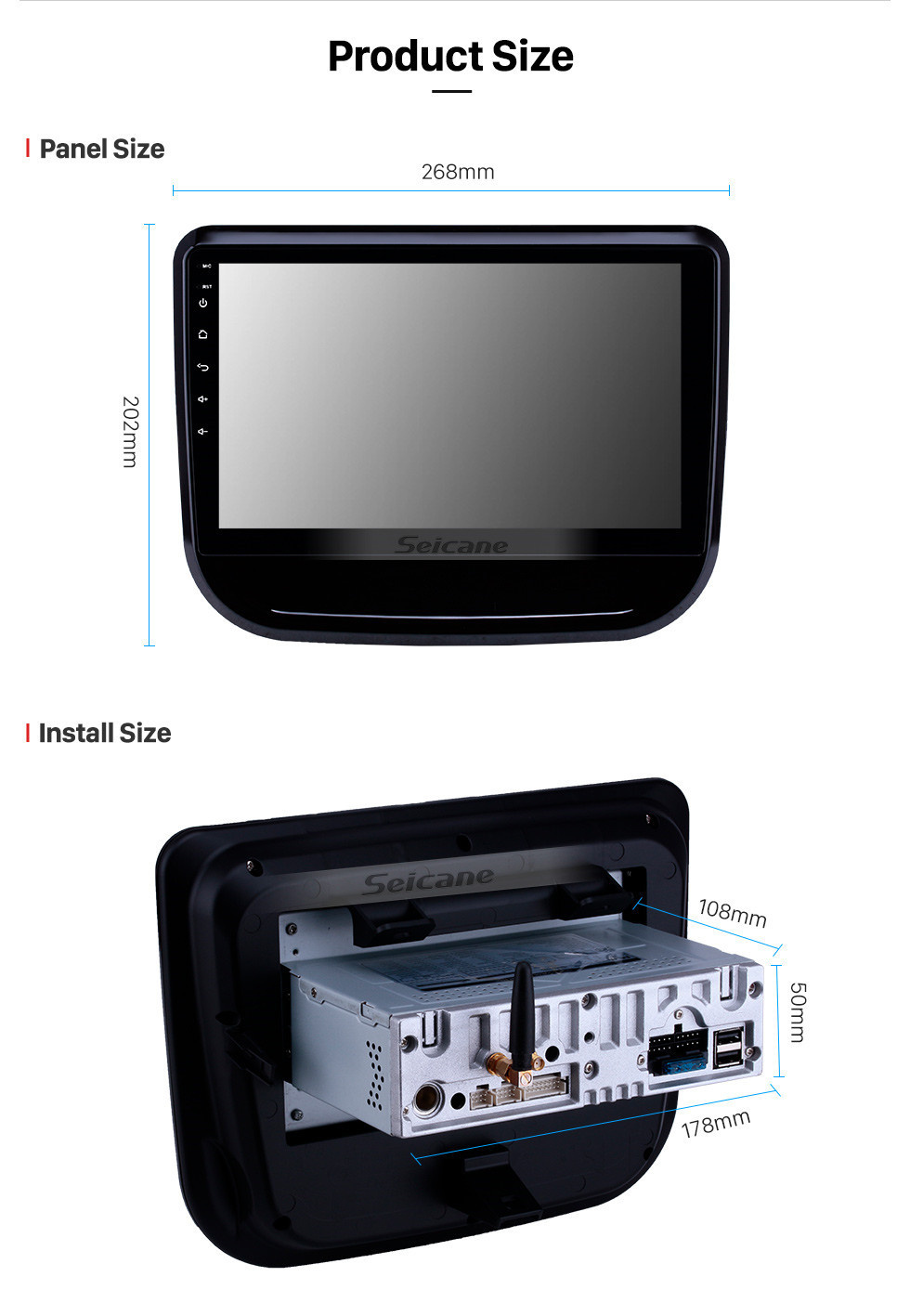 Seicane Radio Android 11.0 de 10.1 pulgadas para 2017-2018 Changan CS55 Bluetooth con pantalla táctil Navegación GPS Carplay USB AUX ayuda TPMS DAB + SWC