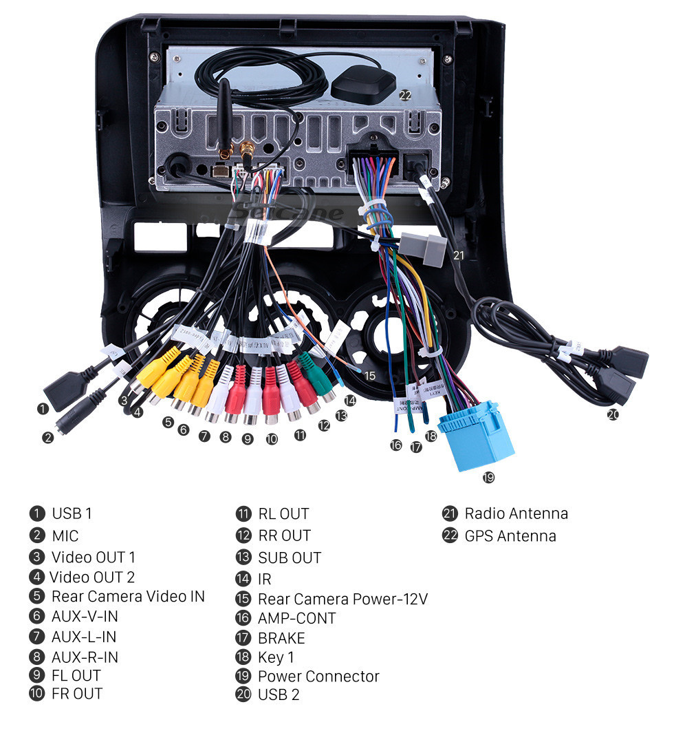 Seicane OEM 9 pulgadas Android 11.0 Radio para 2002-2008 Honda Jazz Manual AC Bluetooth HD Pantalla táctil Navegación GPS compatible con cámara retrovisora