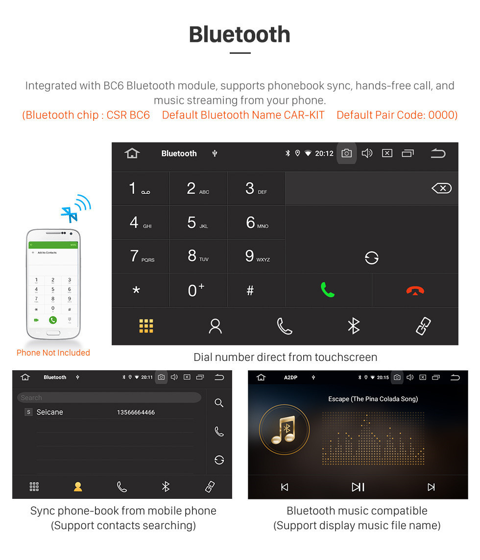 Seicane OEM 9 Zoll Android 11.0 Radio für 2015-2018 Chevrolet Funkenschlag Daewoo Martiz Bluetooth HD Touchscreen GPS-Navigation Carplay-Unterstützung Rückfahrkamera