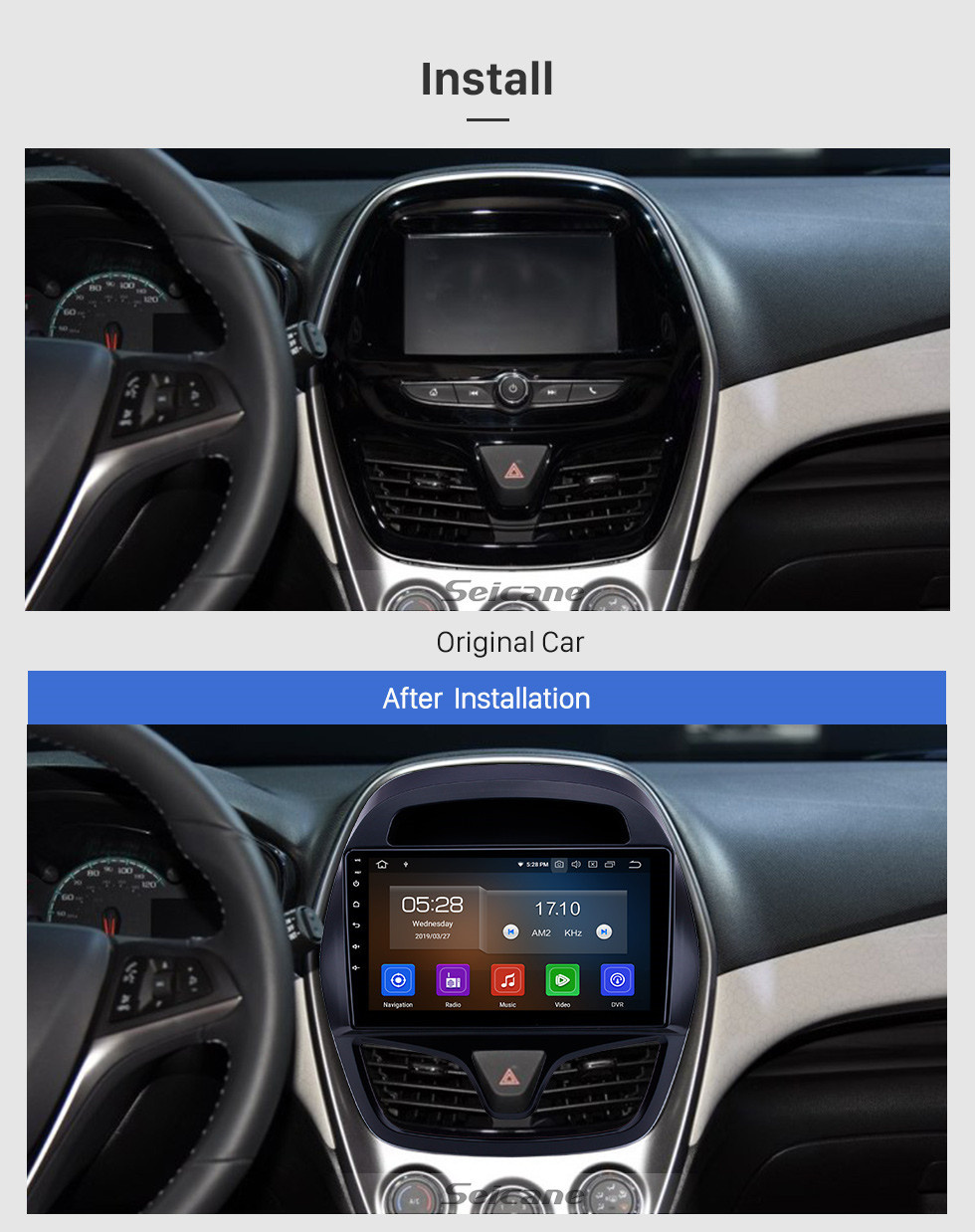 Seicane OEM 9 polegada Android 11.0 Rádio para 2015-2018 chevy Chevrolet Faísca Daewoo Martiz Bluetooth HD Touchscreen de Navegação GPS Carplay suporte câmera Traseira