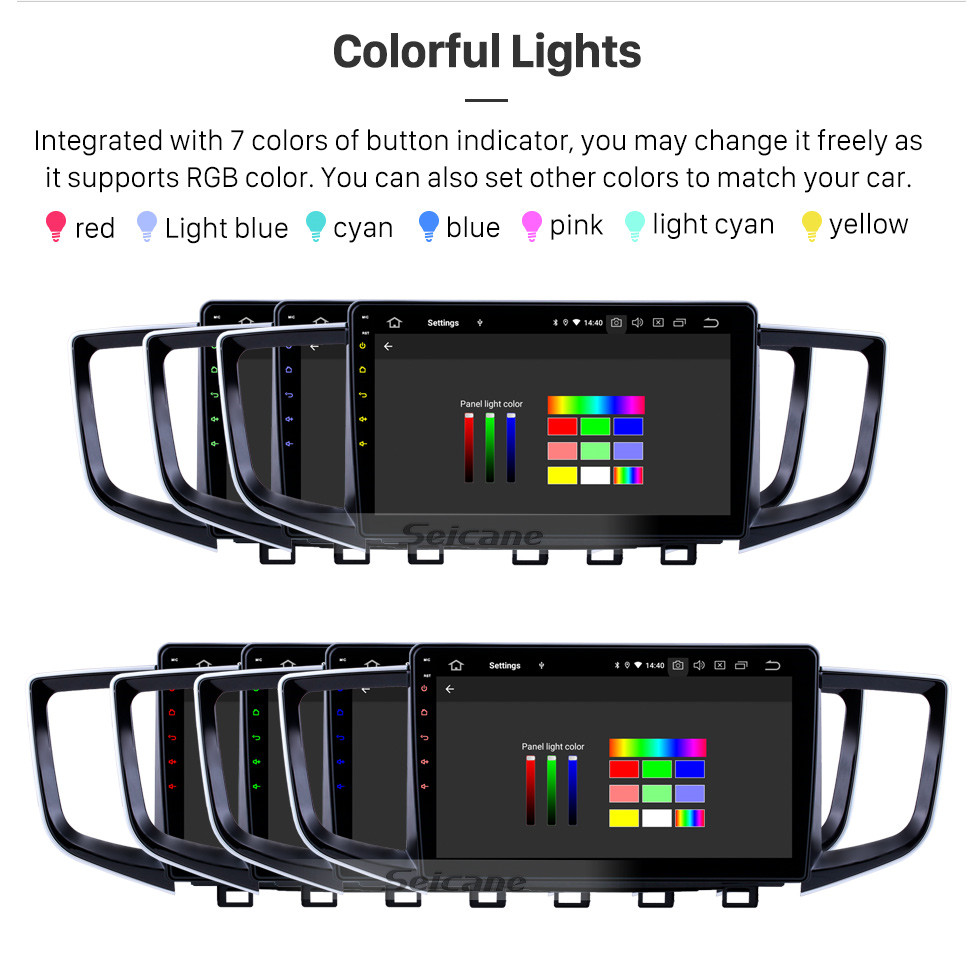 Seicane Radio Android 12,0 de 10,1 pulgadas para Honda Pilot 2016-2018, pantalla táctil Bluetooth, navegación GPS, Carplay, USB, AUX, compatible con TPMS DAB + SWC