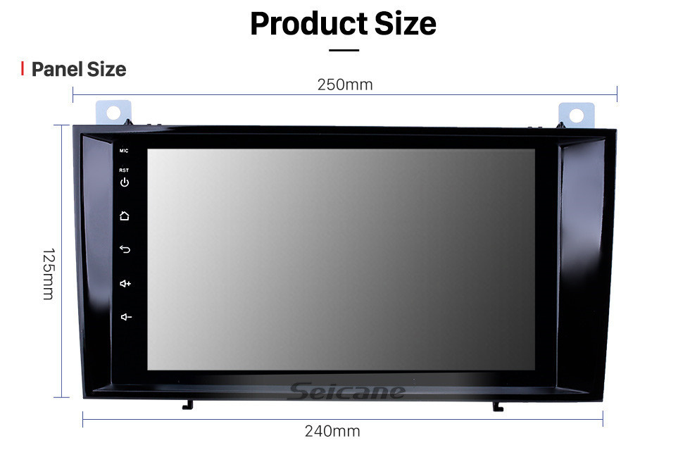 Seicane Android 12.0 para 2000-2011 Mercedes-Benz CLS-Class Radio 8 polegadas Sistema de navegação GPS com Bluetooth HD Touchscreen Carplay suporte SWC