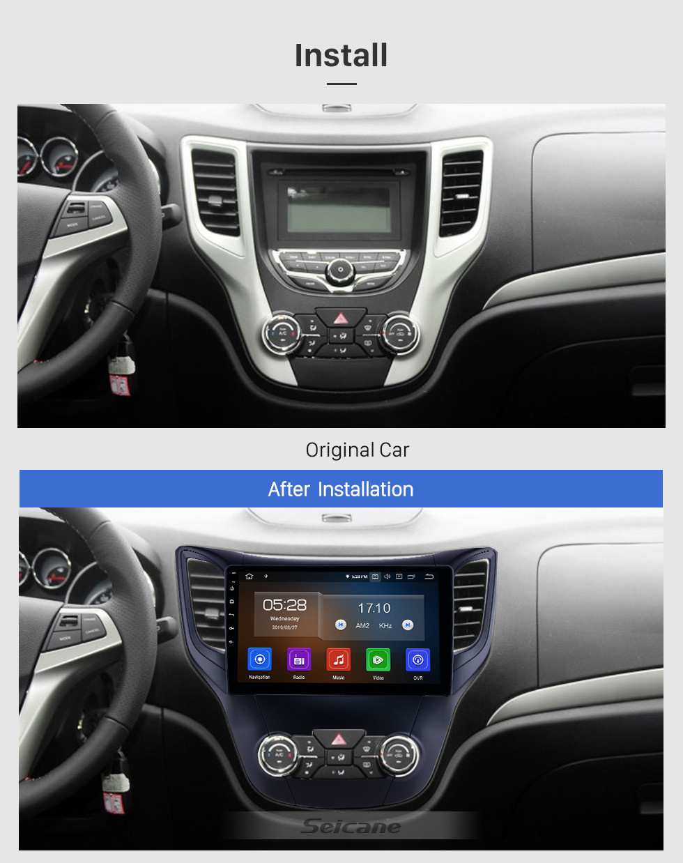 Seicane Radio Android 12.0 de 10.1 pulgadas para 2012-2016 Changan CS35 Bluetooth HD Pantalla táctil Navegación GPS Carplay Soporte USB OBD2 Cámara de respaldo