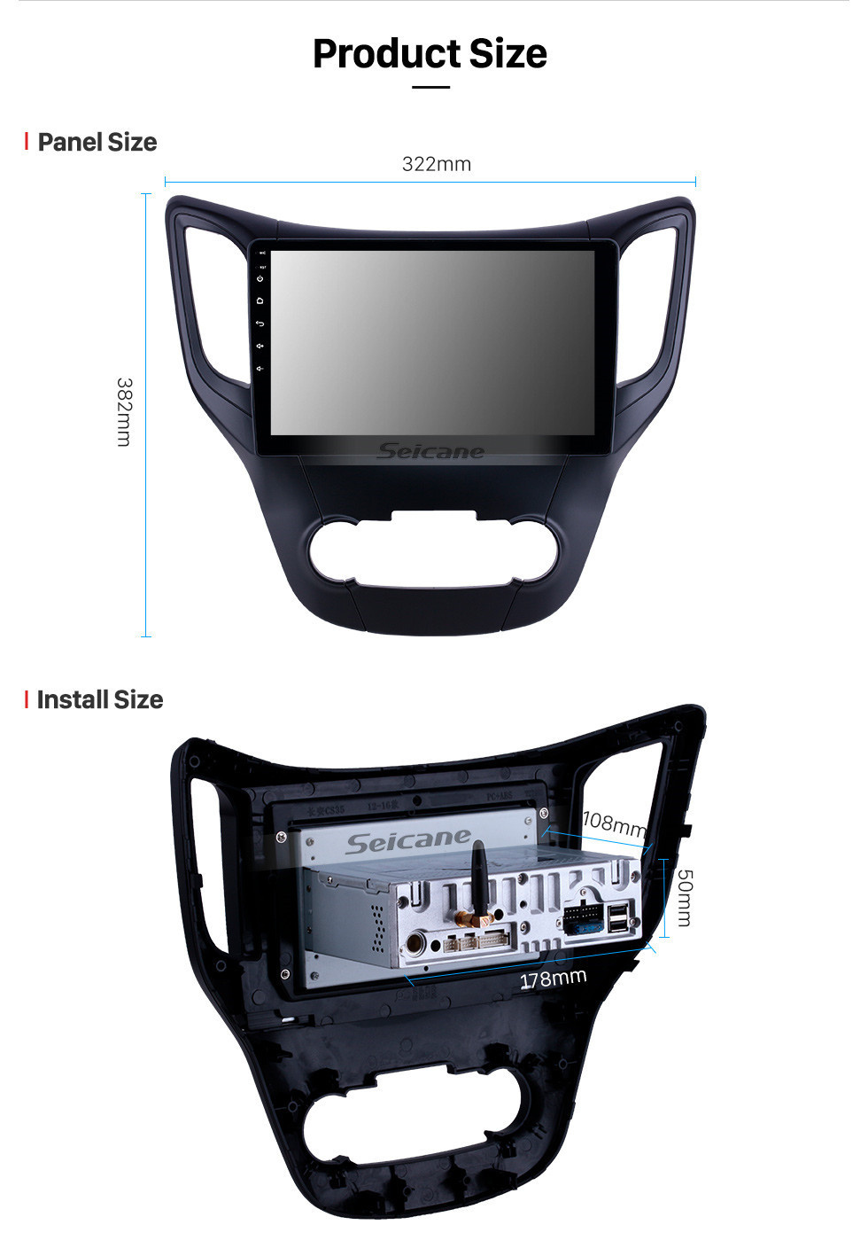 Seicane 10.1 polegada android 12.0 rádio para 2012-2016 chagan cs35 bluetooth hd touchscreen navegação gps carplay suporte usb obd2 câmera de backup