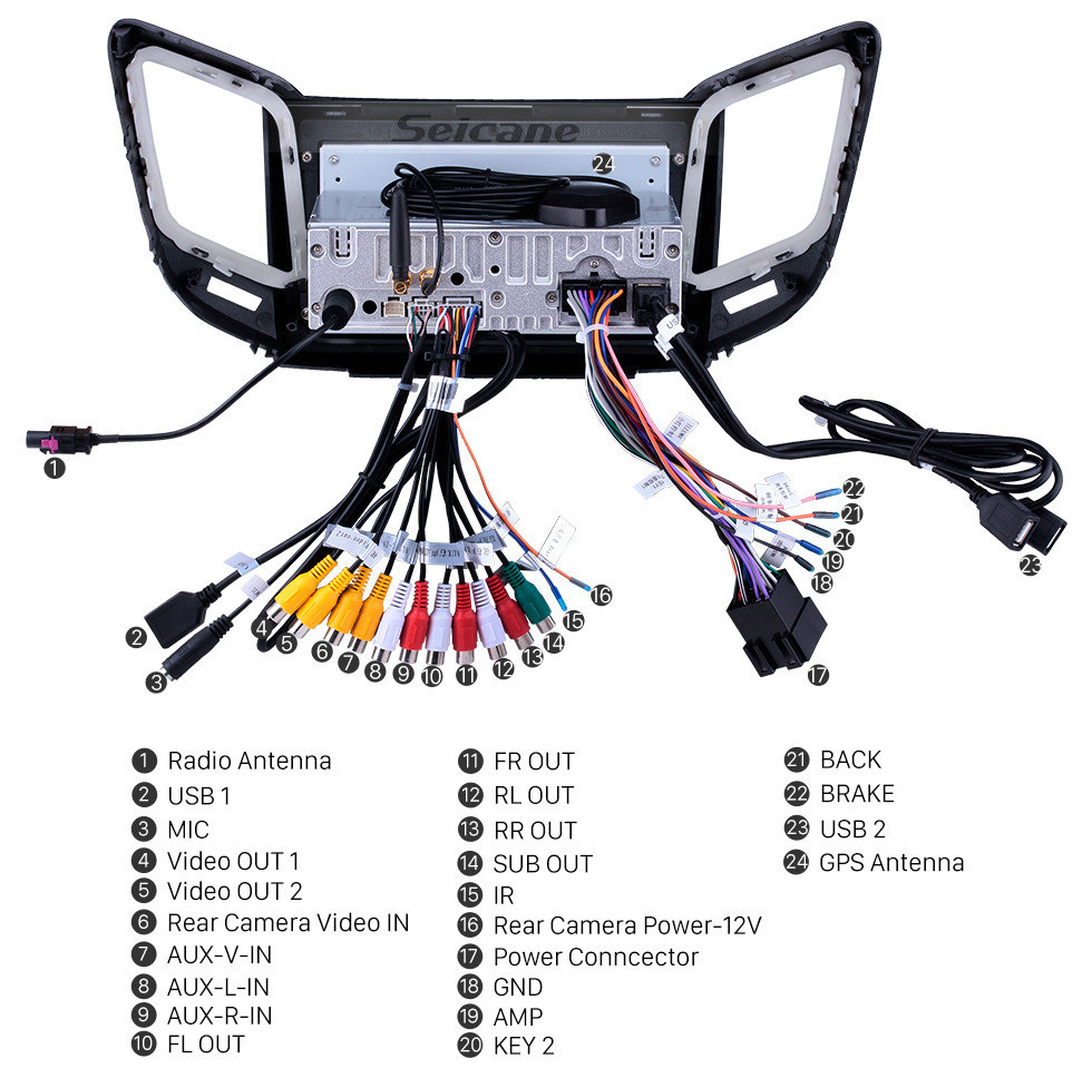 Seicane Android 11.0 9 pulgadas Radio de navegación GPS para 2016-2019 Changan CS15 con pantalla táctil HD Carplay Bluetooth WIFI USB AUX ayuda TPMS OBD2