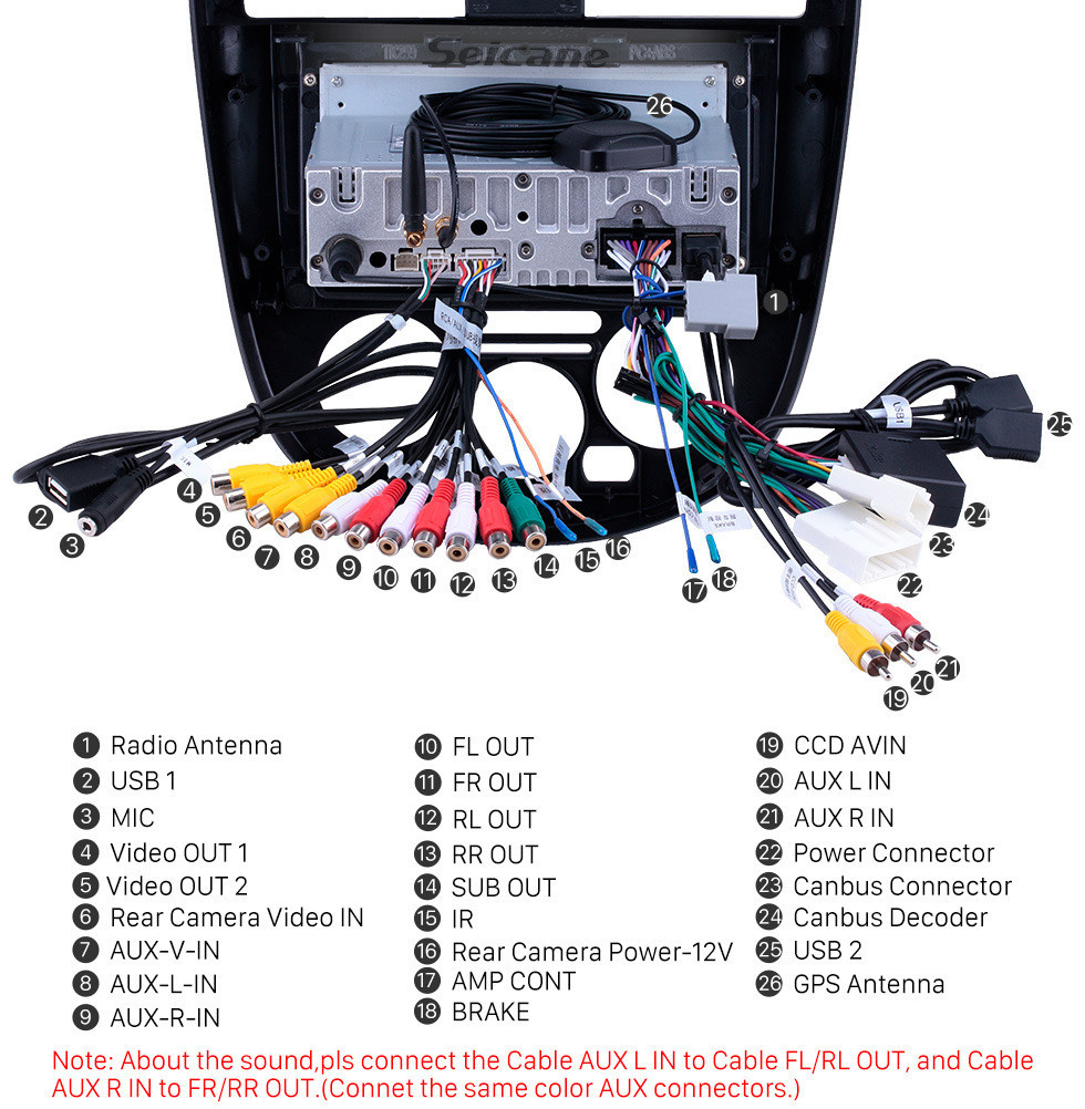 Seicane OEM 9-дюймовый Android 11.0 Radio для 2011-2014 Nissan Tiida Руководство A / C Низкая версия Bluetooth HD Сенсорный экран GPS-навигация Поддержка Carplay Камера заднего вида