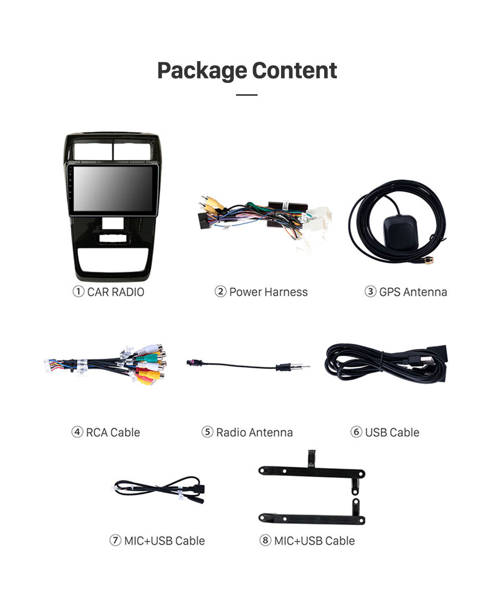 Seicane 9,0-дюймовый 9-дюймовый GPS-навигатор для Android 2009-2014 Toyota Alphard / Vellfire ANH20 с сенсорным экраном HD Carplay Bluetooth WIFI Поддержка цифрового телевидения