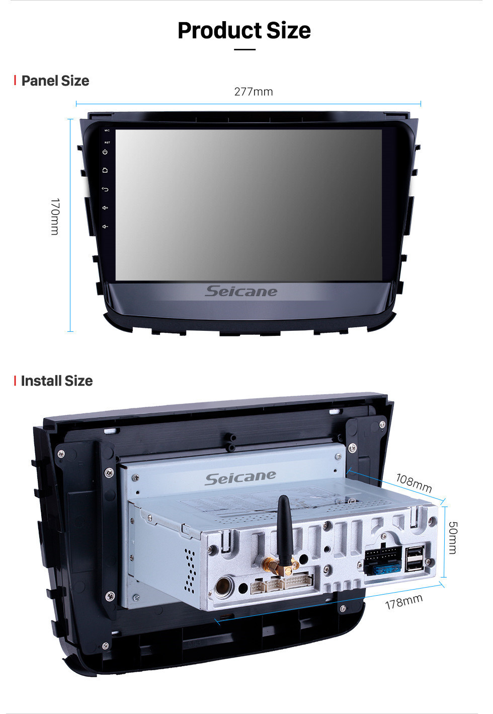 Seicane 10.1 pulgadas 2019 Ssang Yong Rexton Android 11.0 navegación GPS Radio Bluetooth Pantalla táctil AUX USB WIFI Carplay ayuda OBD2 1080P