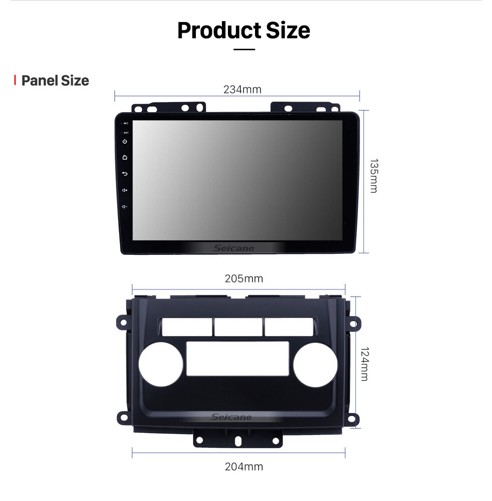 Seicane 9 Zoll 2009-2012 Nissan Frontier/Xterra Android 13.0 GPS-Navigationsradio Bluetooth Touchscreen AUX Carplay-Unterstützung OBD2 DAB+ 1080P Video