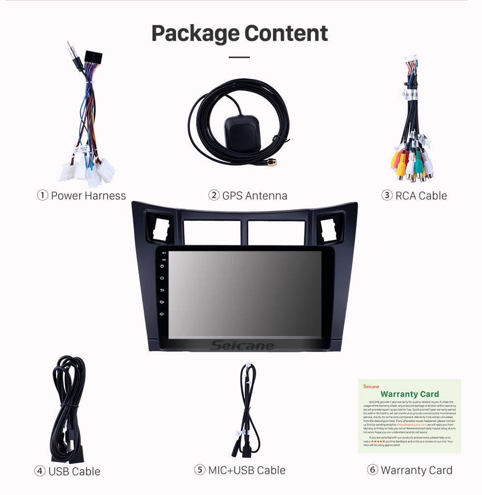 Seicane Android 11.0 9 inch GPS Navigation Radio for 2005-2011 Toyota Yaris/Vitz/Platz with HD Touchscreen Carplay Bluetooth WIFI AUX support Mirror Link OBD2 SWC Seicane Android 11.0 9 inch GPS Navigation Radio for 2005-2011 Toyota Yaris/Vitz/Platz with HD Touchscreen Carplay Bluetooth WIFI AUX support Mirror Link OBD2 SWC