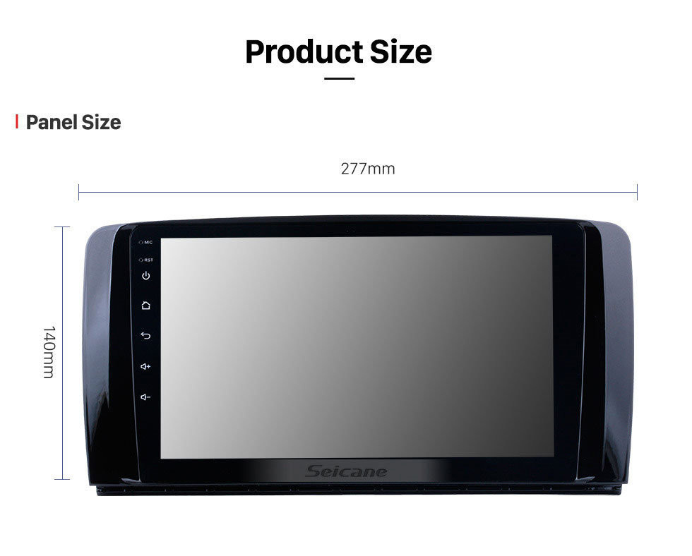 Seicane Android 13.0 Radio GPS Sistema de audio para 2006-2013 Mercedes Benz Clase R W251 R280 R300 R320 R350 R63 WiFi Bluetooth Music Mirror Link OBD2