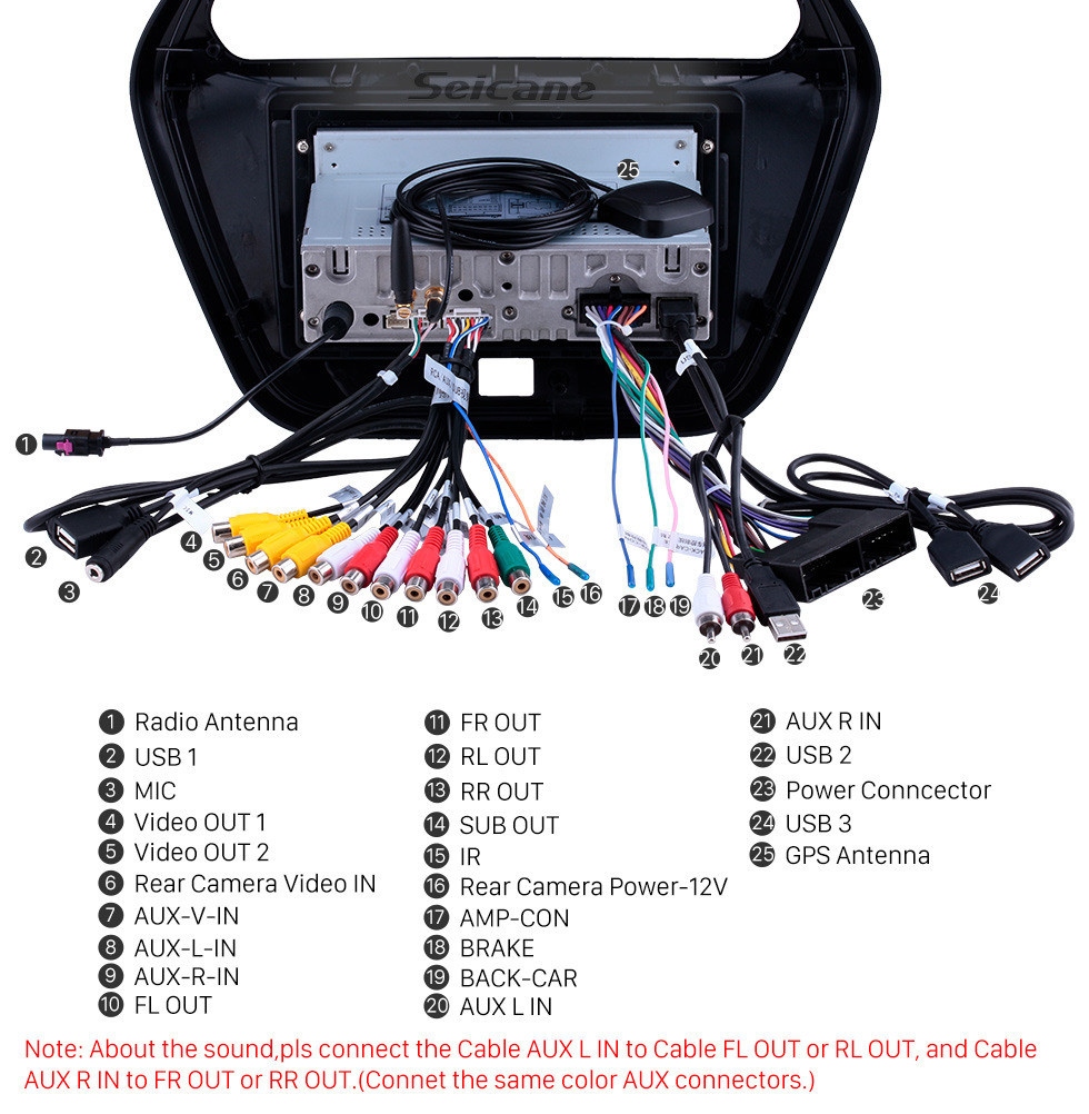 Seicane Android 11.0 9 Zoll GPS Navigationsradio für 2015 Mahindra TUV300 mit HD Touchscreen Carplay Bluetooth WIFI AUX Unterstützung Spiegel Link OBD2 SWC