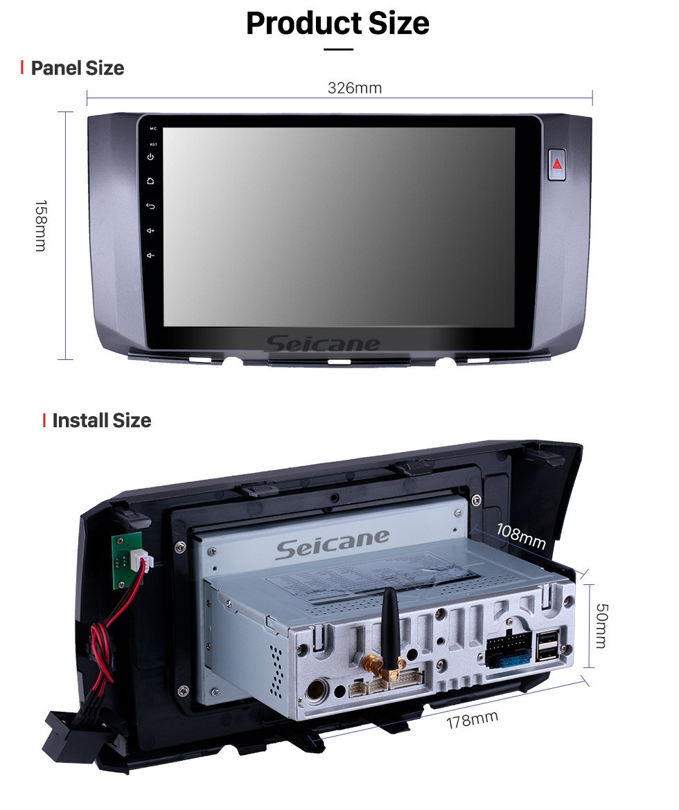 Seicane Écran tactile HD 2010-2017 Toyota ALZA Android 11.0 10,1 pouces GPS Navigation Radio Bluetooth USB Support Carplay WIFI AUX soutien DAB + OBD2 Commande au volant