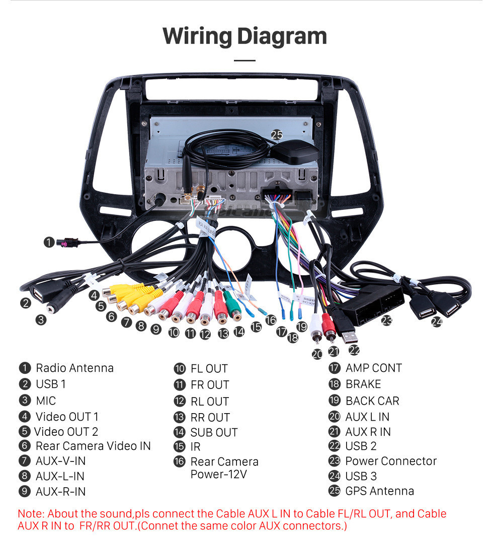 Seicane 9 polegada Android 11.0 Rádio para 2012-2014 Hyundai I20 Manual A / C Bluetooth Wifi HD Touchscreen Navegação GPS Carplay USB suporte DVR OBD2 câmera Retrovisor