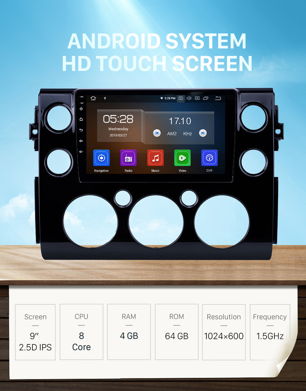Seicane Android 12.0 для Toyota FJ Cruiser Radio 9-дюймовая система GPS-навигации с сенсорным экраном Bluetooth HD Поддержка Carplay SWC