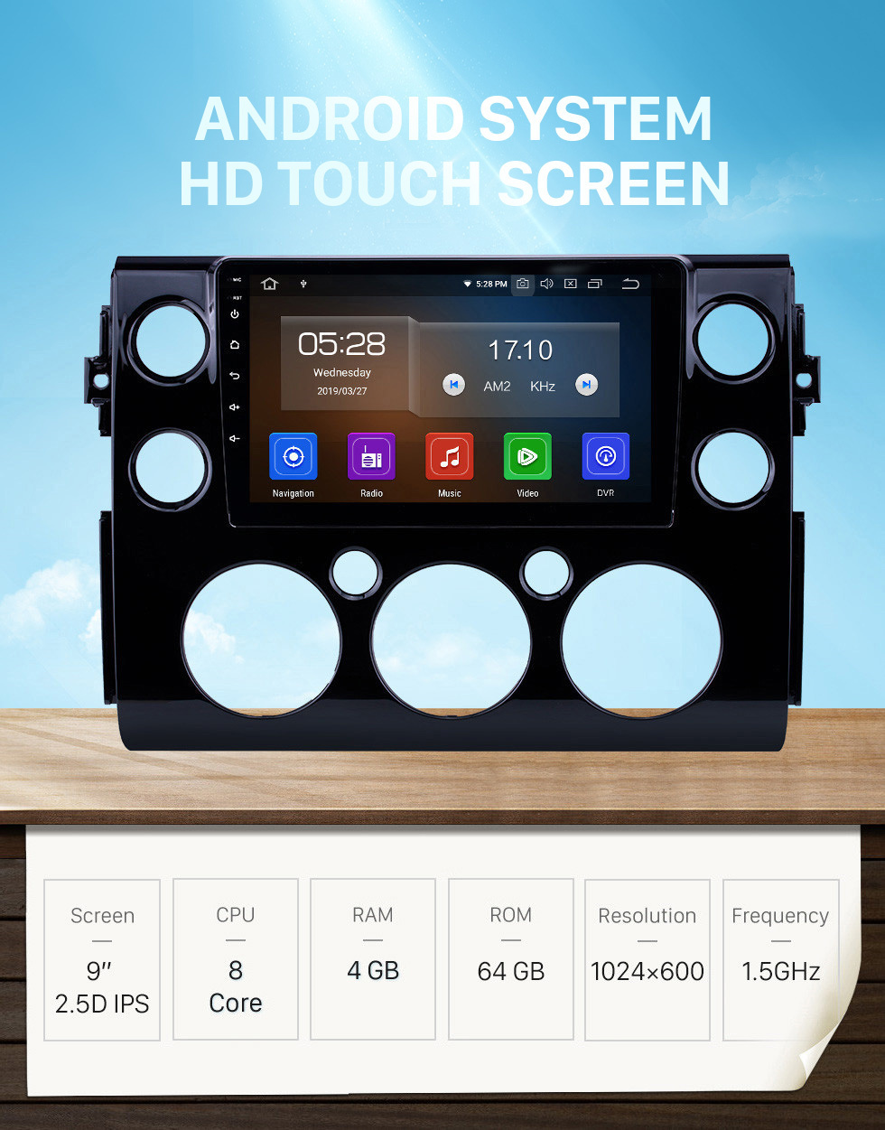 Seicane Android 12.0 para Toyota FJ Cruiser Radio 9 pulgadas Sistema de navegación GPS con Bluetooth HD Pantalla táctil Carplay compatible con SWC