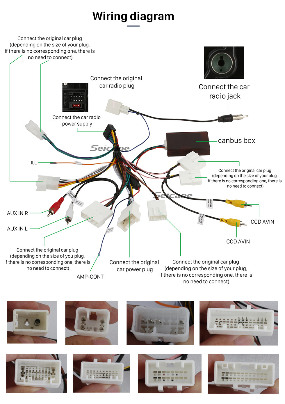 Seicane 2013-2018 Toyota RAV4 Conducción con la mano izquierda Android 13.0 9 pulgadas Navegación GPS HD Pantalla táctil Radio WIFI Bluetooth USB AUX soporte Reproductor de DVD SWC 1080P Cámara de vista trasera OBD TPMS Carplay