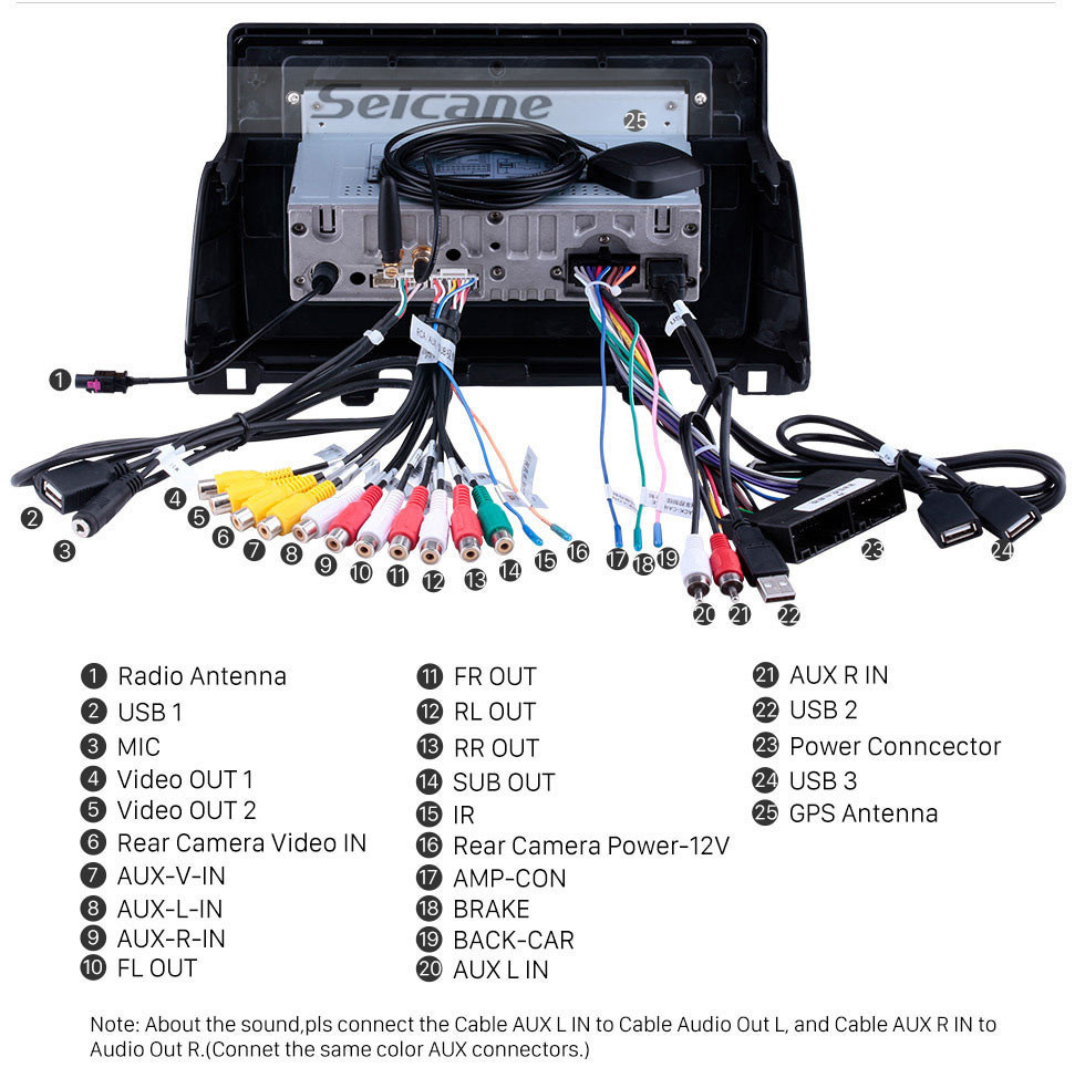 Seicane Radio Android 11.0 de 10.1 pulgadas para 2007-2010 Ford Mondeo-Zhisheng Auto A / C Bluetooth HD Pantalla táctil Navegación GPS Soporte USB Carplay TPMS OBD2